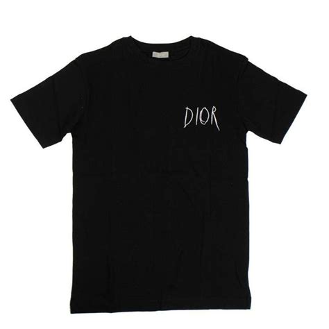 black dior t shirt pink writing